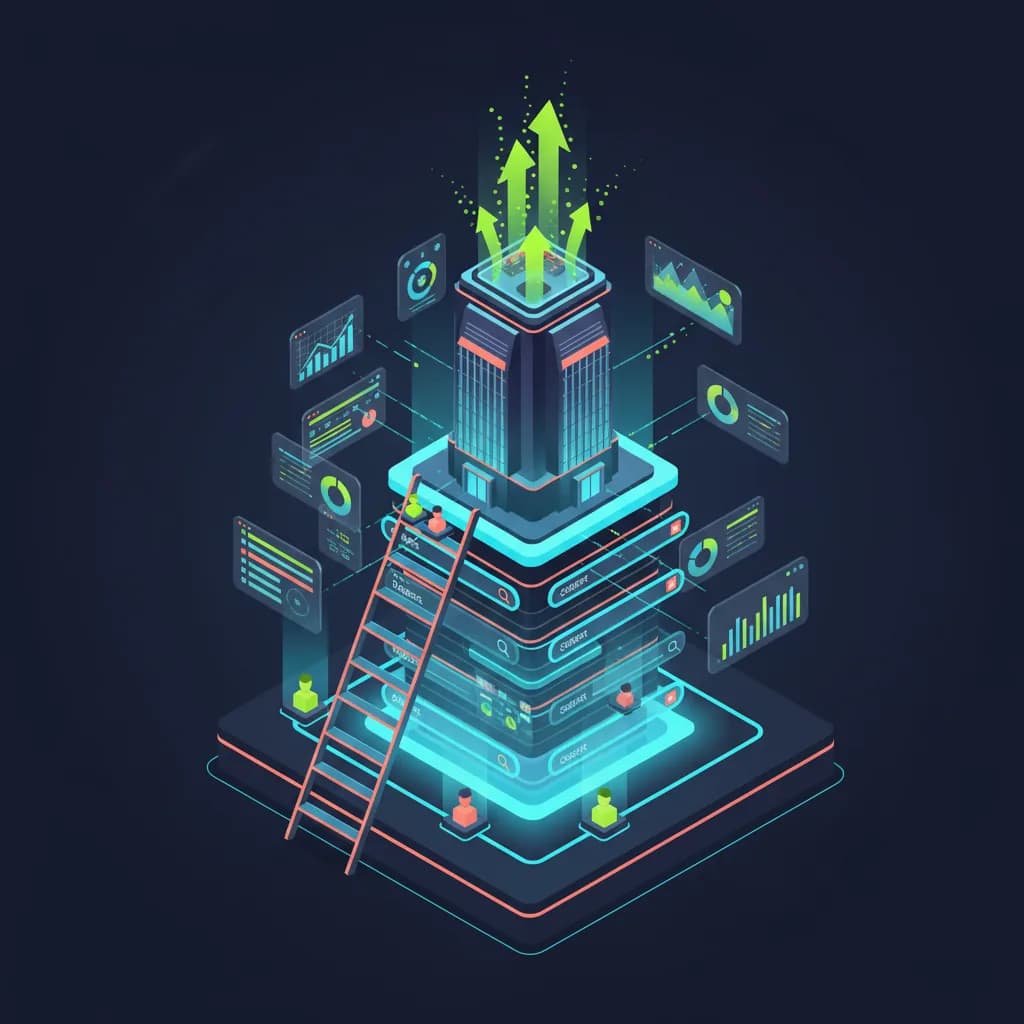 SEO Growth Dashboard — wizualizacja wzrostu pozycji w wyszukiwarce